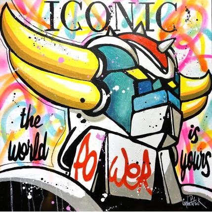 Painting Iconic Grendizer by Cornée Patrick | Painting Pop-art Graffiti, Oil Cinema, Pop icons, Urban