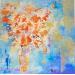 Painting Petit Bouquet by Chebrou de Lespinats Nadine | Painting Abstract Landscapes Oil
