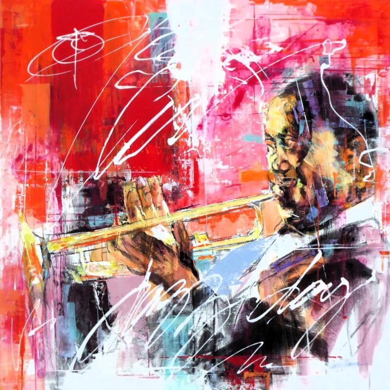 Painting Jazz Swings by Silveira Saulo | Painting Figurative Acrylic Music