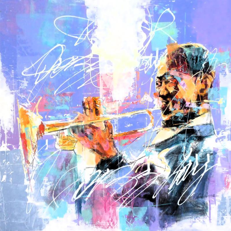 Painting Jazz Emotion by Silveira Saulo | Painting Figurative Music Acrylic