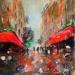 Peinture Rue piétonne  par Solveiga | Tableau Acrylique