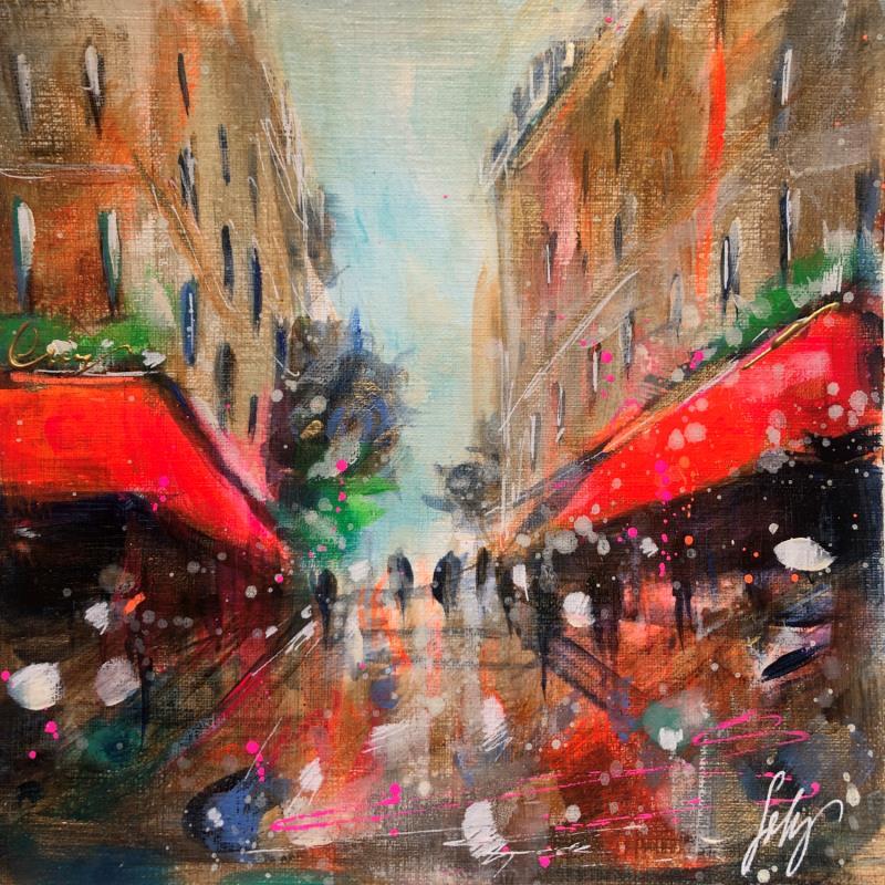 Painting Rue piétonne  by Solveiga | Painting Acrylic