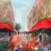 Painting My city by Solveiga | Painting Figurative Urban Life style Architecture Acrylic