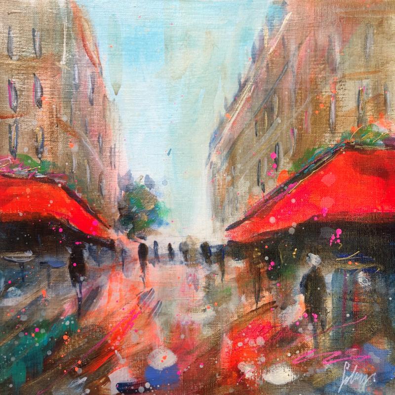 Painting My city by Solveiga | Painting Figurative Urban Life style Architecture Acrylic
