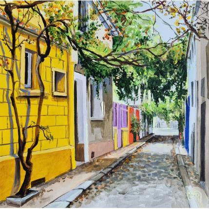 Painting colored passage by Rasa | Painting Figurative Acrylic Urban
