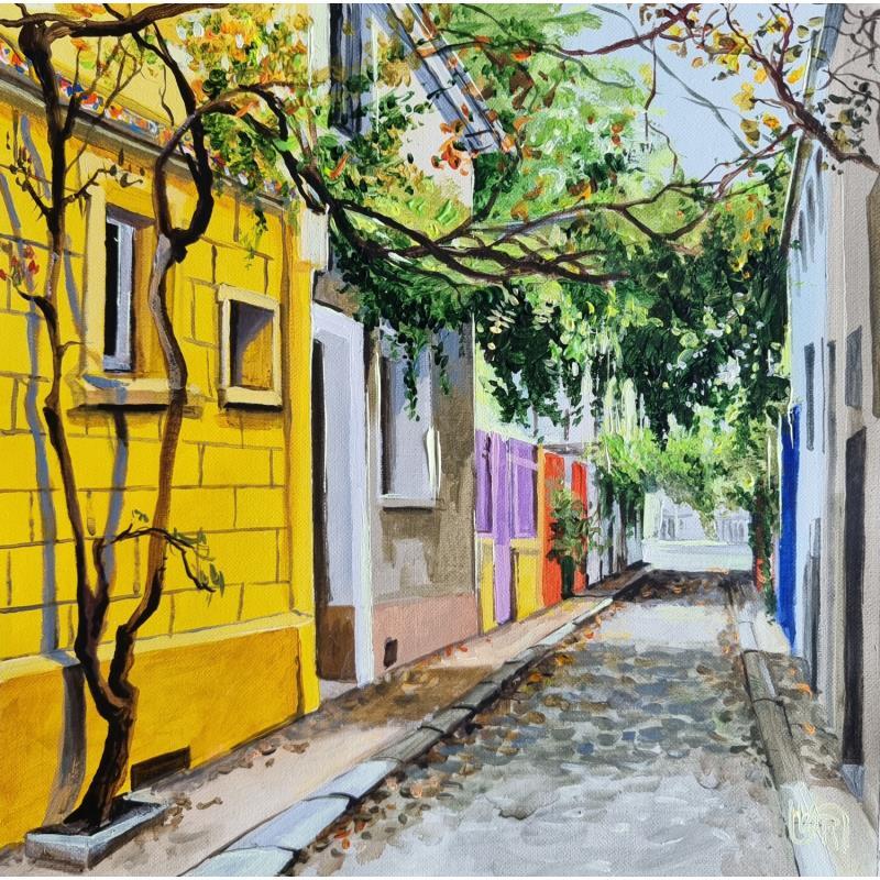 Painting colored passage by Rasa | Painting Figurative Urban Acrylic