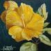 Painting Hybiscus by Parisotto Alice | Painting Figurative Nature Oil
