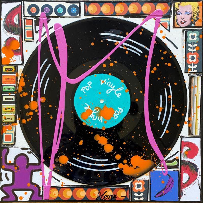 Peinture POP VINYLE par Costa Sophie | Tableau Pop-art Acrylique, Collage, Upcycling Icones Pop
