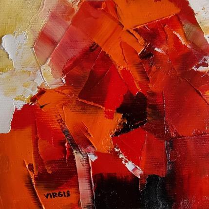 Gemälde Stable red von Virgis | Gemälde Abstrakt Öl Minimalistisch