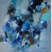 Peinture Lucky blue par Virgis | Tableau Abstrait Minimaliste Huile