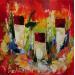 Painting Barthasse rouge by Bastide d´Izard Armelle | Painting Abstract