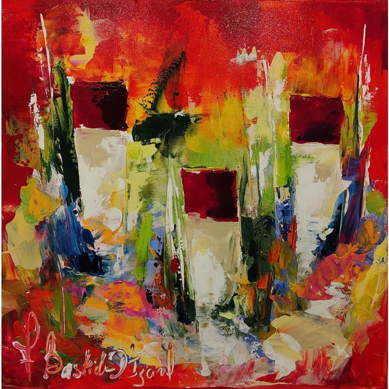 Peinture Barthasse rouge par Bastide d´Izard Armelle | Tableau Abstrait