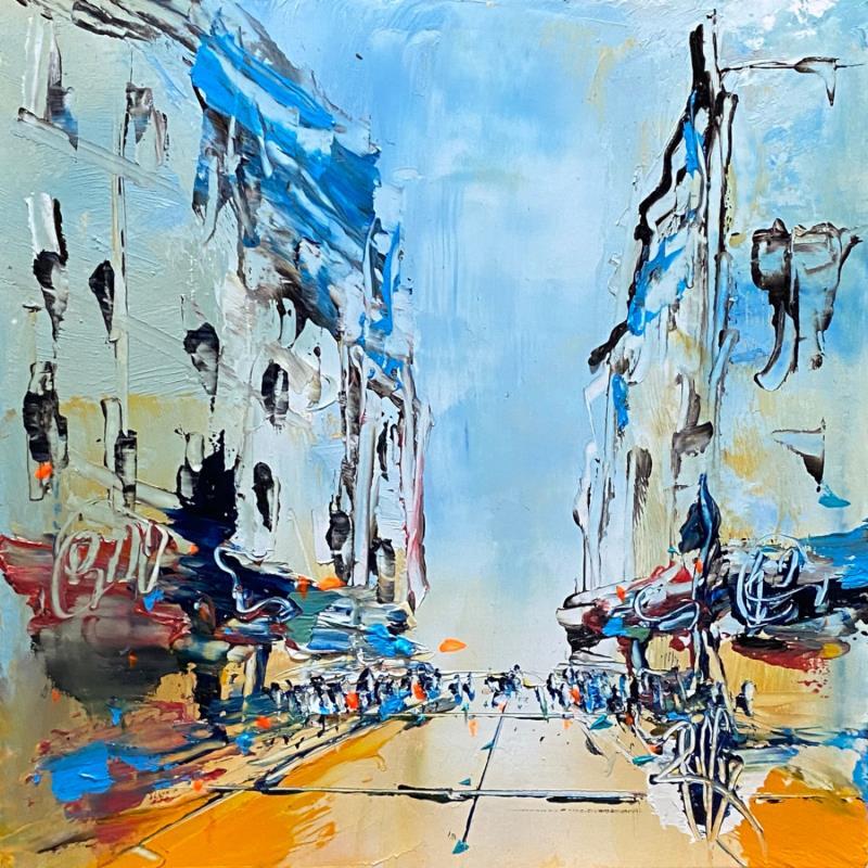 Painting Boulevard by Raffin Christian | Painting Figurative Urban Oil