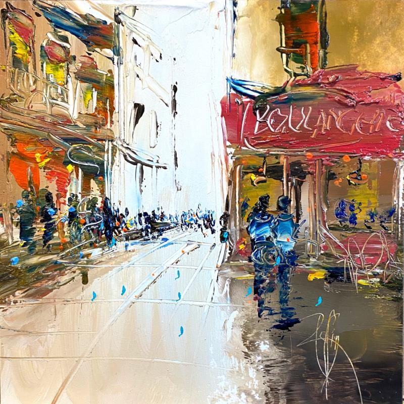 Painting La boulangerie by Raffin Christian | Painting Figurative Oil Pop icons, Urban
