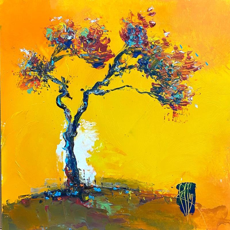 Painting Mon arbre by Raffin Christian | Painting Figurative Oil Landscapes, Pop icons