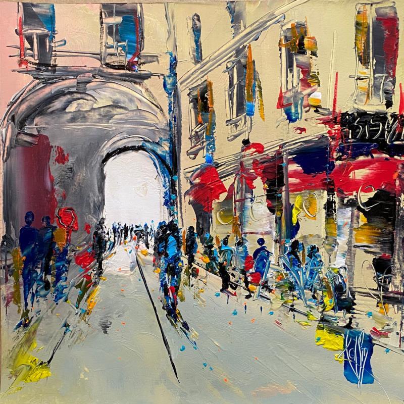 Painting Le passage by Raffin Christian | Painting Figurative Oil Urban