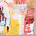 Gemälde Notes de Bruant von Sablyne | Gemälde Art brut Musik Porträt Alltagsszenen Holz Acryl Collage Tinte Pastell Blattgold Upcycling Papier Pigmente