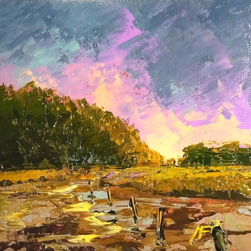 Painting Arroyo by Max Pedreira | Painting Impressionism Landscapes Acrylic