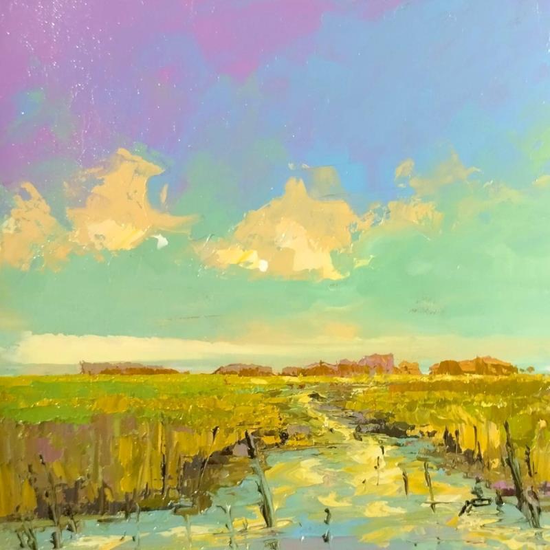 Gemälde Dos nubes von Max Pedreira | Gemälde Impressionismus Landschaften Acryl