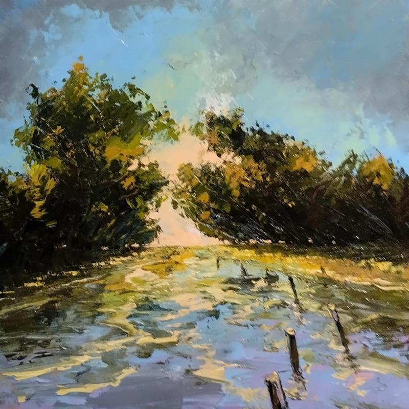 Gemälde El delta von Max Pedreira | Gemälde Impressionismus Landschaften Acryl