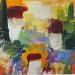 Peinture Barthasse au printemps par Bastide d´Izard Armelle | Tableau Abstrait Paysages Architecture Minimaliste Acrylique