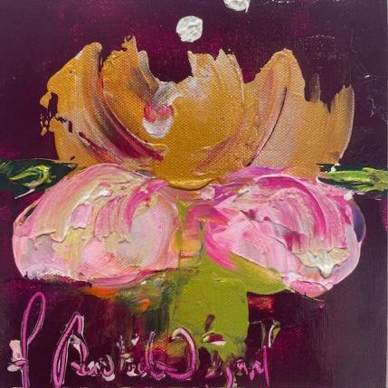 Painting Nénuphar mauve by Bastide d´Izard Armelle | Painting Abstract Acrylic Minimalist, Nature, Pop icons
