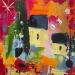 Peinture Joie à deux par Bastide d´Izard Armelle | Tableau Abstrait Paysages Architecture Minimaliste Acrylique