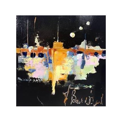 Painting Eclipse lunaire by Bastide d´Izard Armelle | Painting Abstract