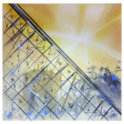 Painting Pyramide du Louvre by Bailly Kévin  | Painting Figurative Ink, Watercolor Architecture, Pop icons, Urban