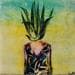Painting Mujer planta verde by Bofill Laura | Painting Surrealist