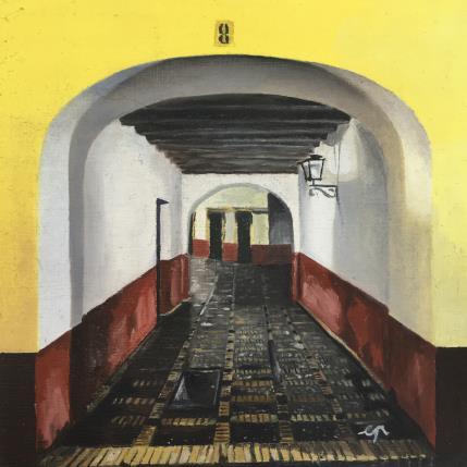 Peinture Séville après la pluie par Poulain Clément | Tableau Figuratif Huile Urbain
