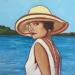 Painting Sur la plage de SANTA GUILA by Gallardo Serge | Painting Figurative Marine Life style Oil