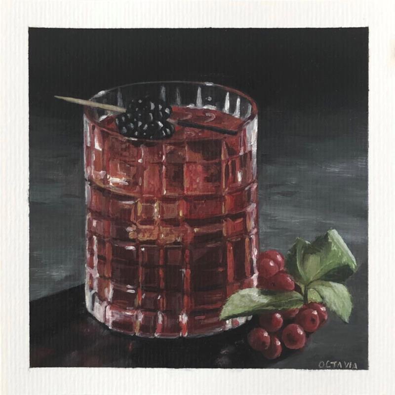 Painting Cocktail 2 by Sellier Octavia | Painting Realism Oil