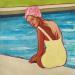 Gemälde Pénélope va se baigner chez une amie... von Gallardo Serge | Gemälde Figurativ Alltagsszenen Acryl