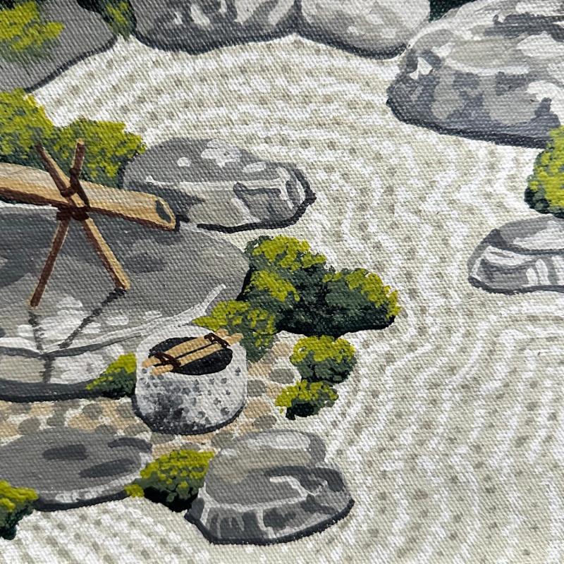 Gemälde Jardin au Sôzu von Castillon Camille | Gemälde Figurativ Landschaften Natur Minimalistisch Acryl