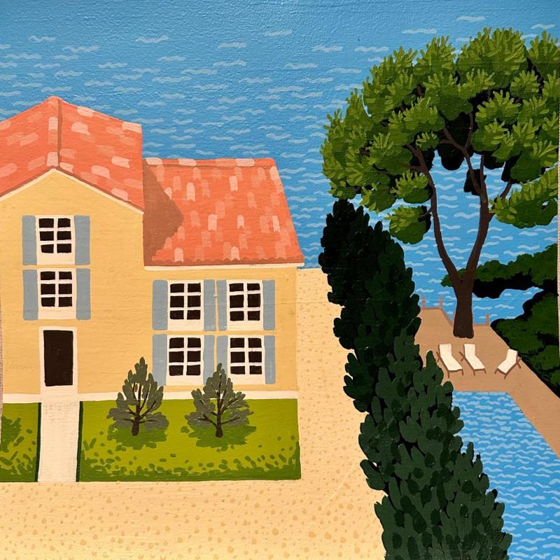 Gemälde Maison Méditerranéenne von Castillon Camille | Gemälde Figurativ Gesellschaft Landschaften Architektur Acryl