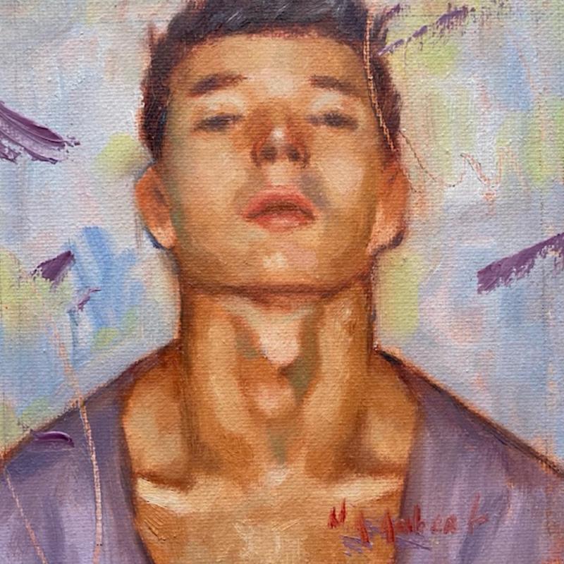 Painting Plénitude  by Aubert Nawel | Painting Figurative Portrait Oil