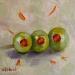 Painting Les petites olives by Aubert Nawel | Painting Figurative Still-life Oil