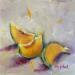 Painting Melon parfumé by Aubert Nawel | Painting Figurative Still-life Oil