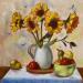 Painting Les tournesols by Aubert Nawel | Painting Figurative Still-life Oil