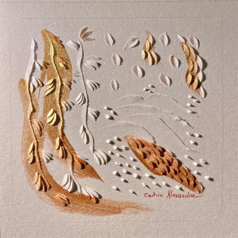 Gemälde LANDSCAPE ROCK von Caitrin Alexandre | Gemälde Figurativ Minimalistisch Pappe Tinte