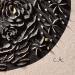 Gemälde BLACK FLOWER von Caitrin Alexandre | Gemälde Figurativ Schwarz & Weiß Pappe