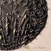 Gemälde BLACK SEED von Caitrin Alexandre | Gemälde Materialismus Natur Minimalistisch Schwarz & Weiß Pappe Tinte