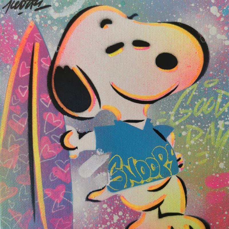 Peinture Snoopy surf day par Kedarone | Tableau Pop-art Acrylique, Graffiti Icones Pop