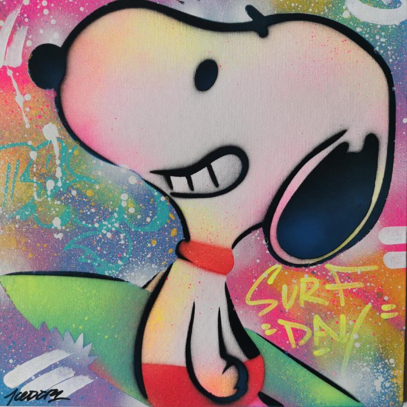 Peinture Snoopy shark attaq par Kedarone | Tableau Pop-art Acrylique, Graffiti Icones Pop