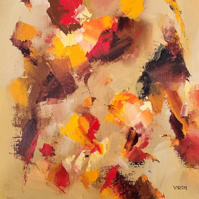 Painting Warm early times by Virgis | Painting Abstract Minimalist Oil