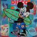 Gemälde Mickey surf von Kikayou | Gemälde Pop-Art Graffiti Acryl Collage