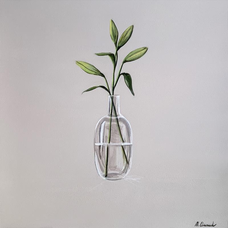 Painting LILIES by Clavaud Morgane | Painting Realism Acrylic Minimalist, Nature, Still-life