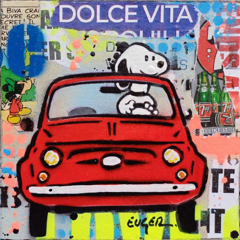 Gemälde DOLCE VITA von Euger Philippe | Gemälde Pop-Art Pop-Ikonen Acryl Collage