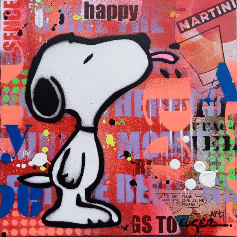 Peinture HAPPY par Euger Philippe | Tableau Pop-art Icones Pop Acrylique Collage